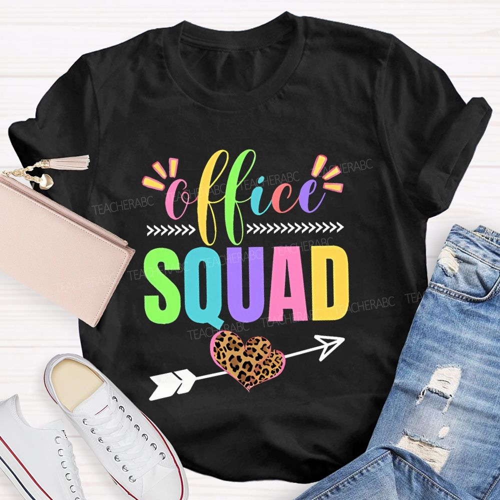 Office Squad Graphic Teacher T-shirt