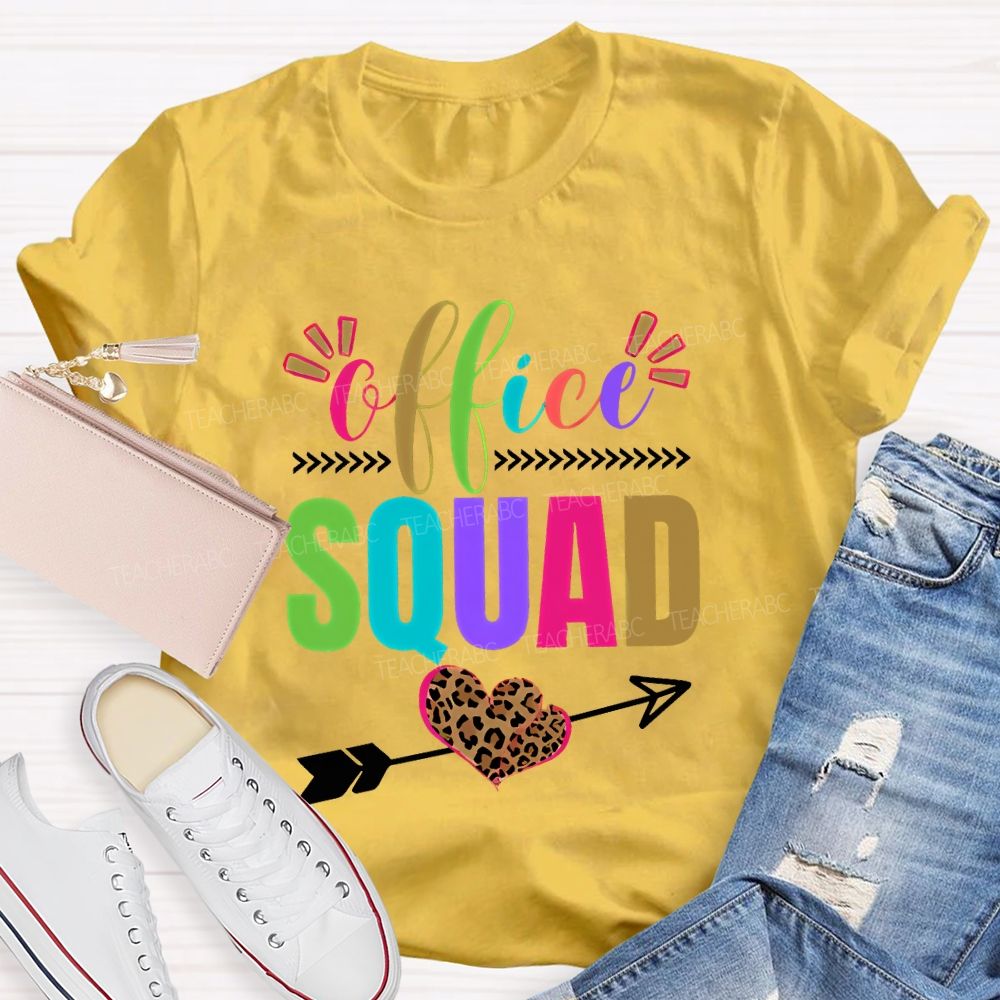 Office Squad Graphic Teacher T-shirt