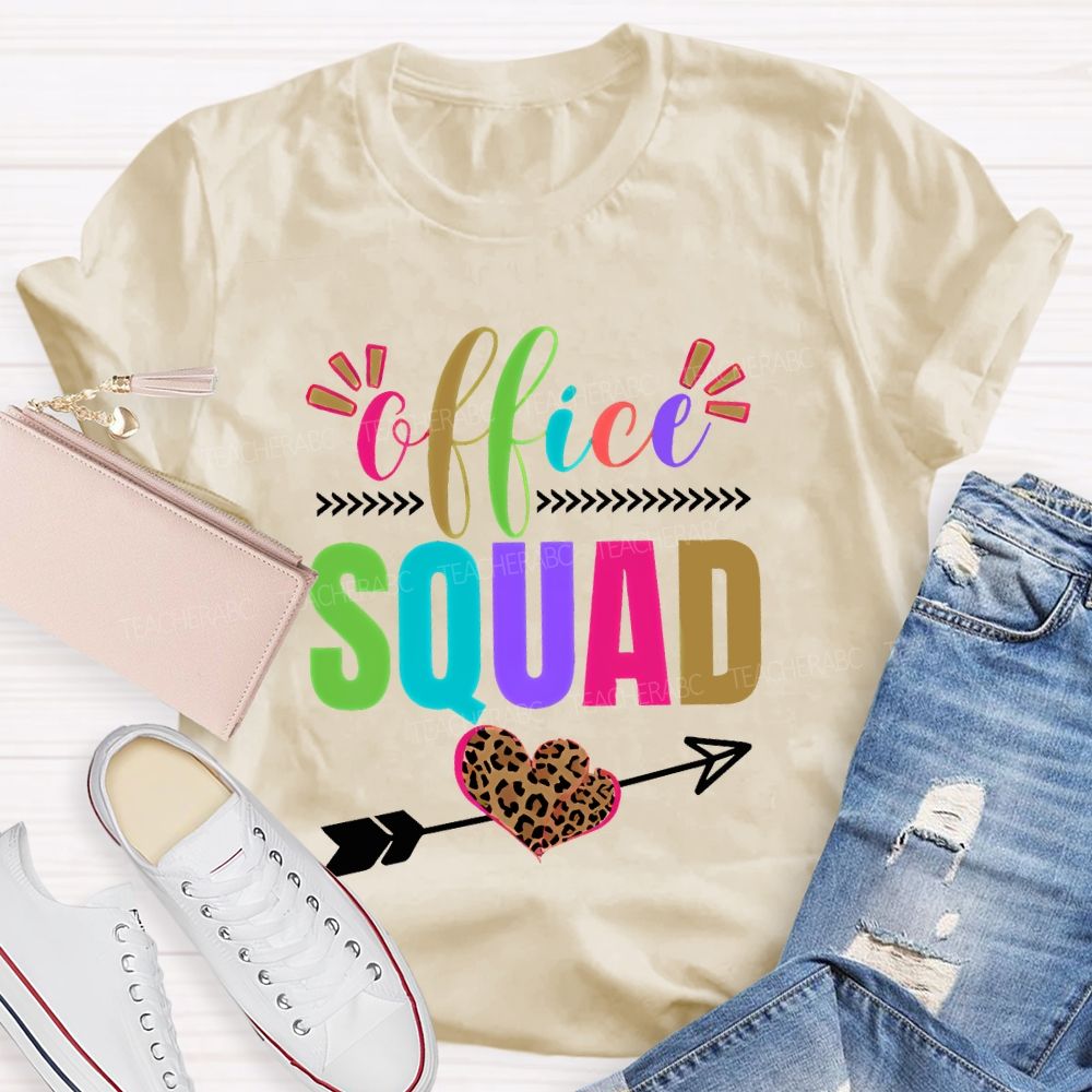 Office Squad Graphic Teacher T-shirt