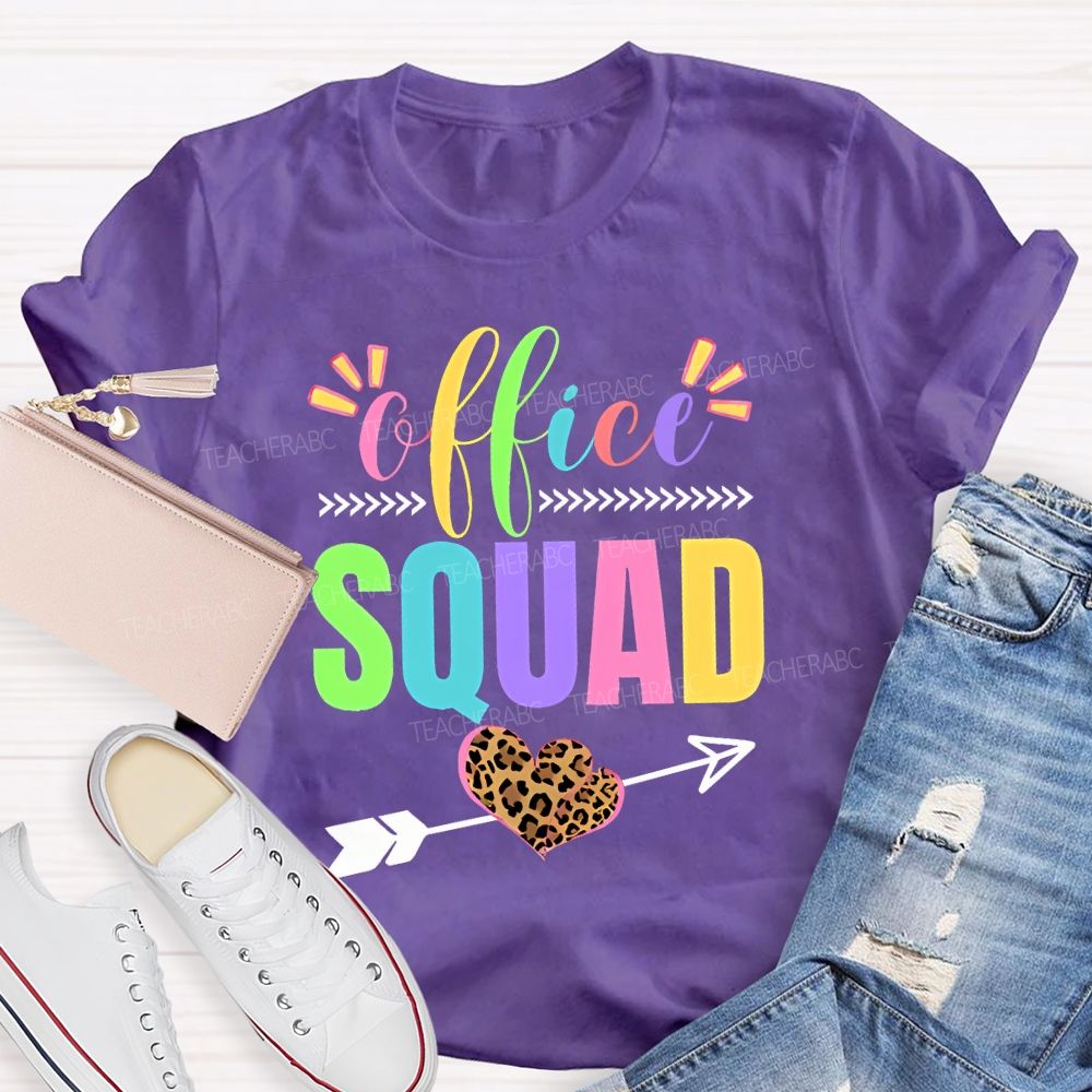 Office Squad Graphic Teacher T-shirt
