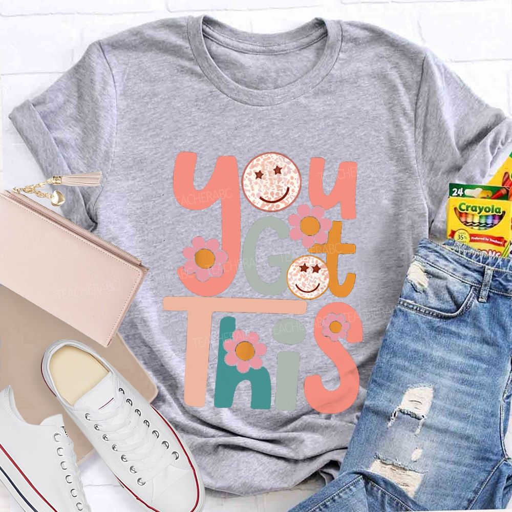 You Goth This Pink Flower Teacher T-Shirt