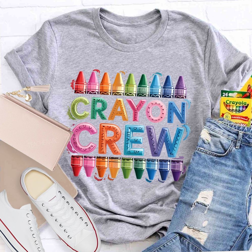 Crayon Crew Art  Teacher T-shirt
