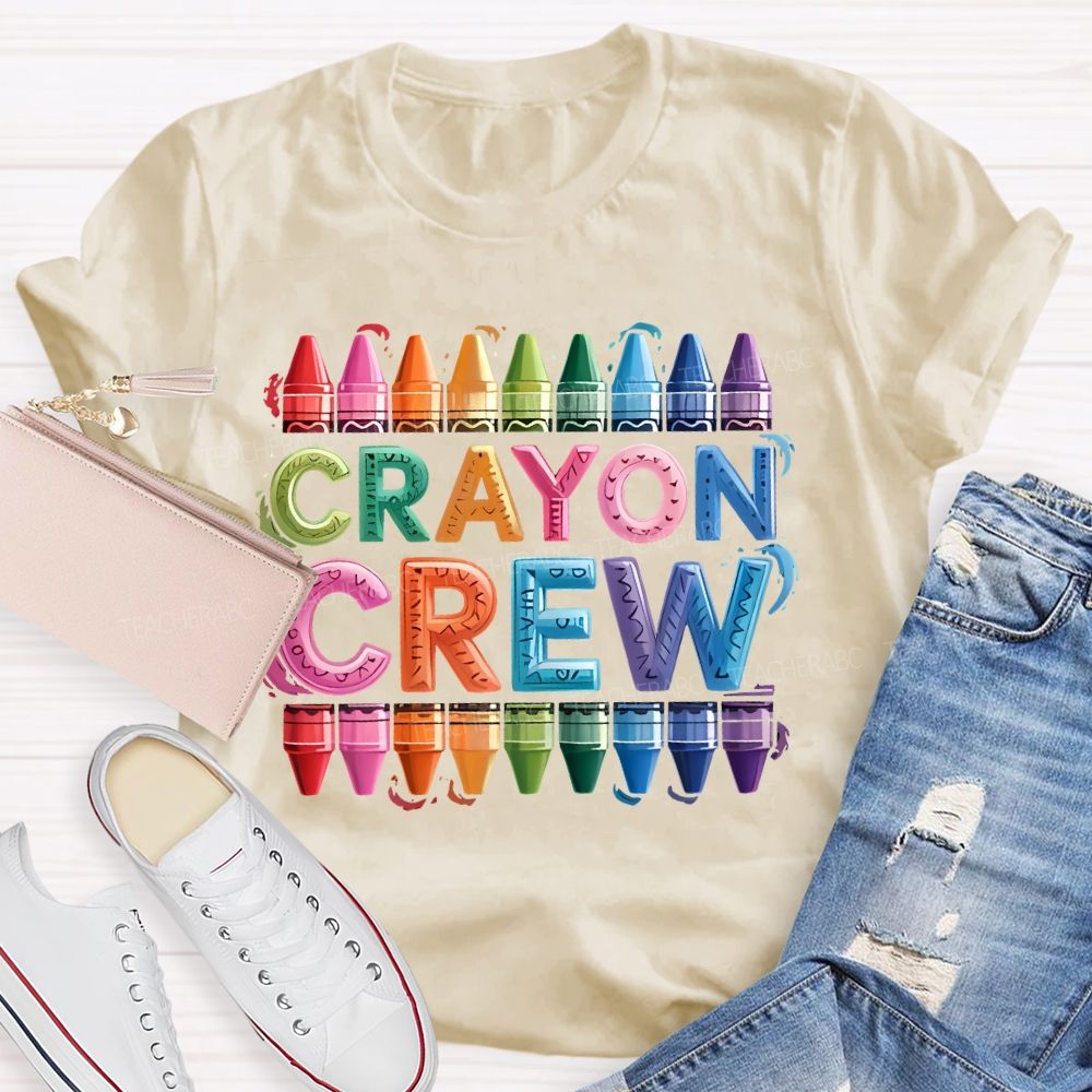 Crayon Crew Art  Teacher T-shirt