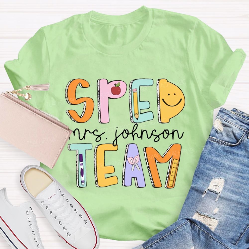 Personalized Name Special Education Teacher T-Shirt