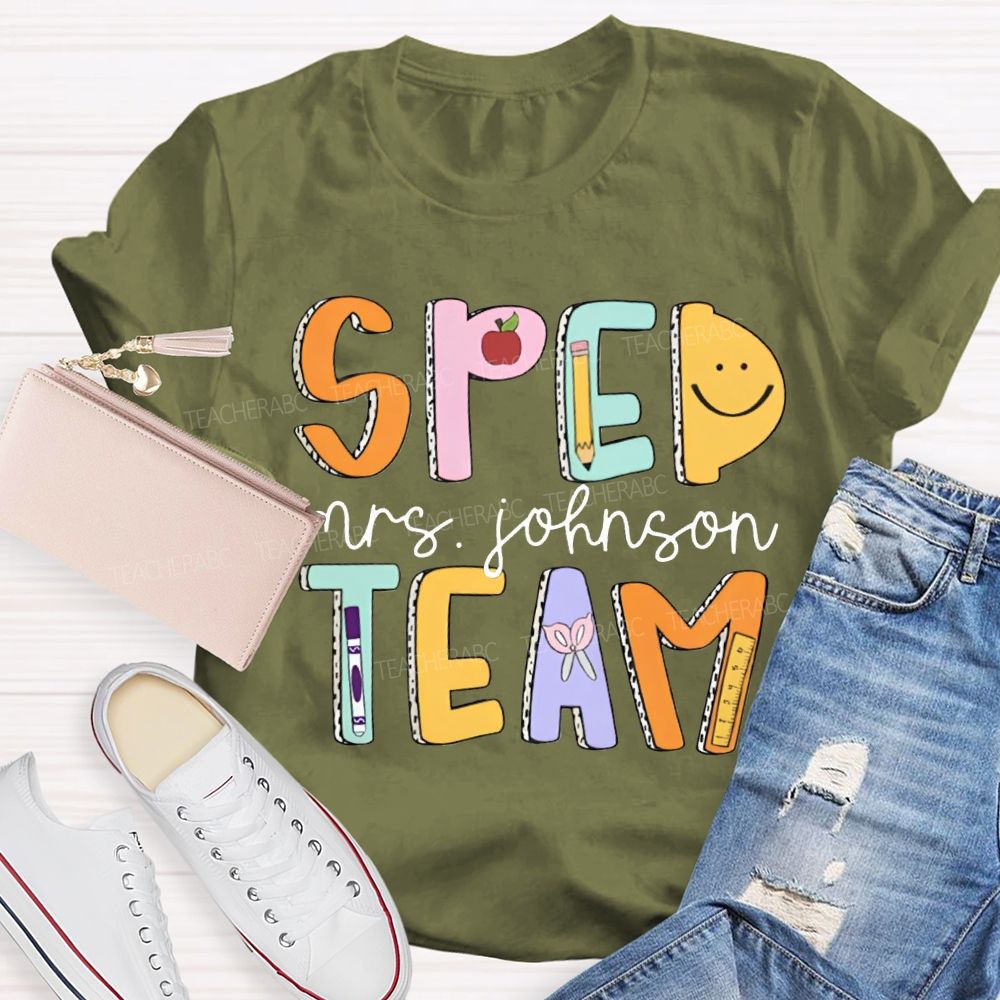 Personalized Name Special Education Teacher T-Shirt