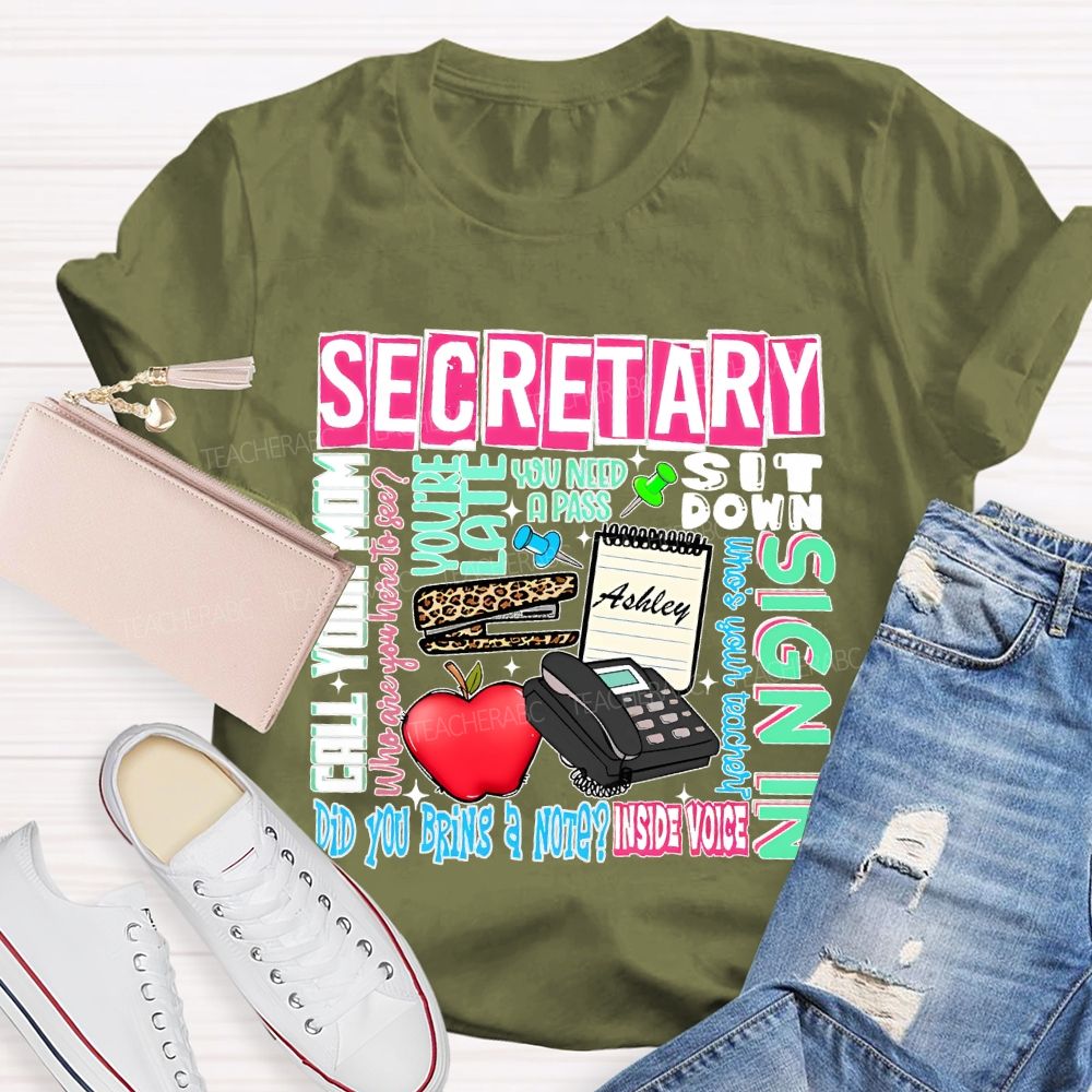 School  Secretary    Teacher T-shirt
