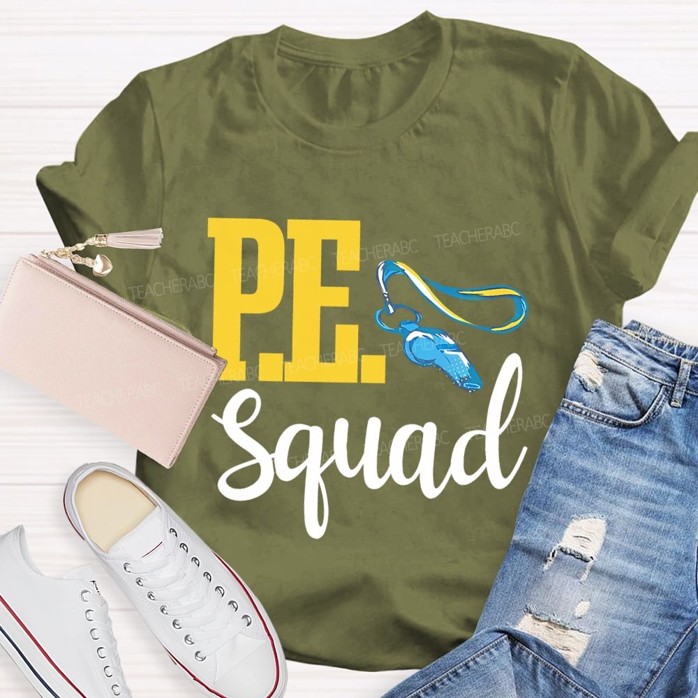 P.E. Squad  Graphic  Teacher T-shirt