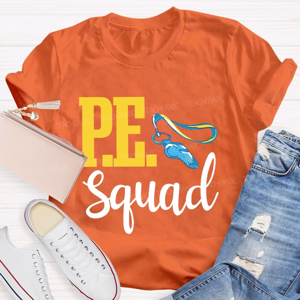 P.E. Squad  Graphic  Teacher T-shirt