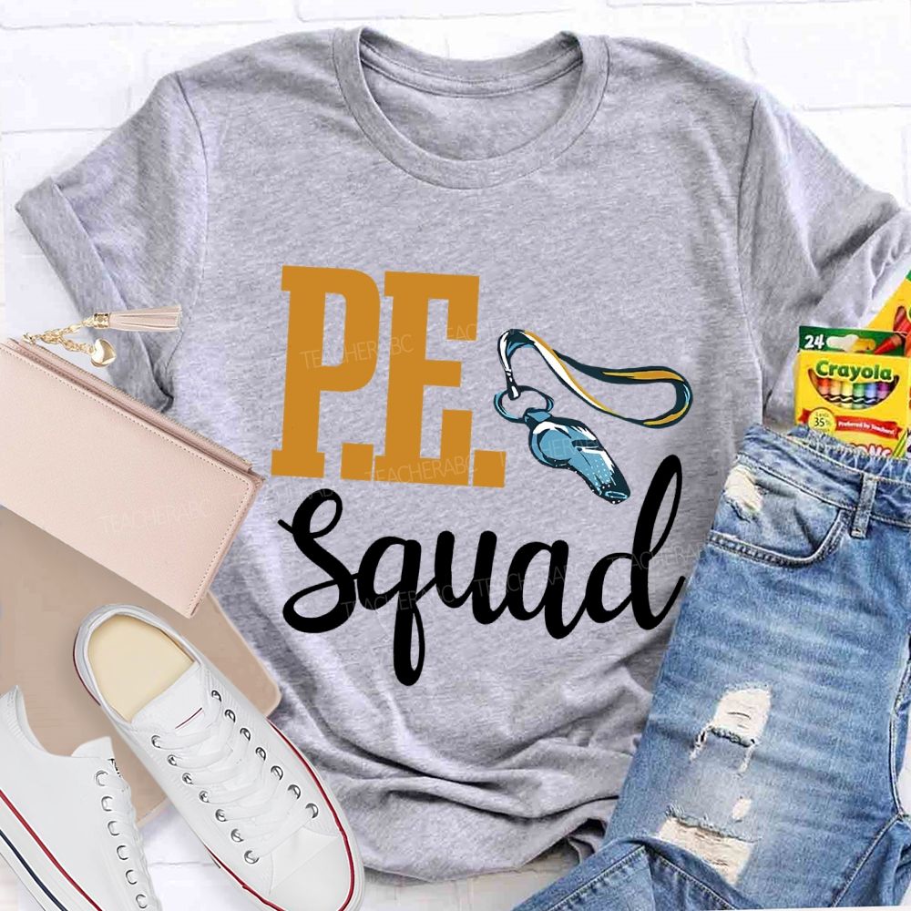 P.E. Squad  Graphic  Teacher T-shirt