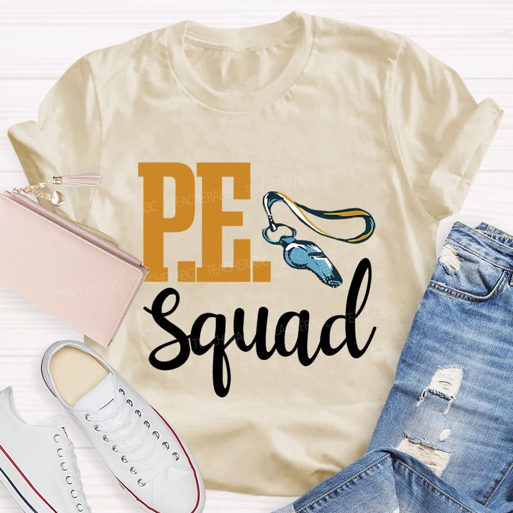 P.E. Squad  Graphic  Teacher T-shirt