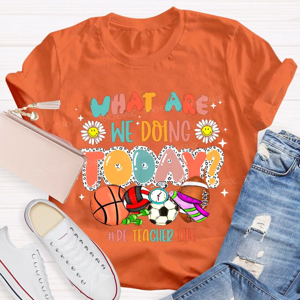 What Are We Doing Today Pe Teacher Life T-shirt