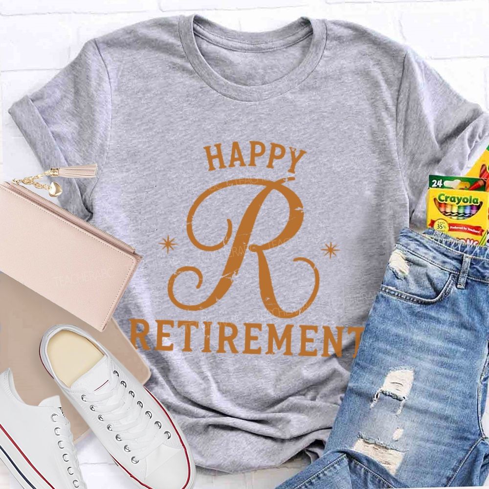 Happy Retirement  Letters  Teacher T-shirt