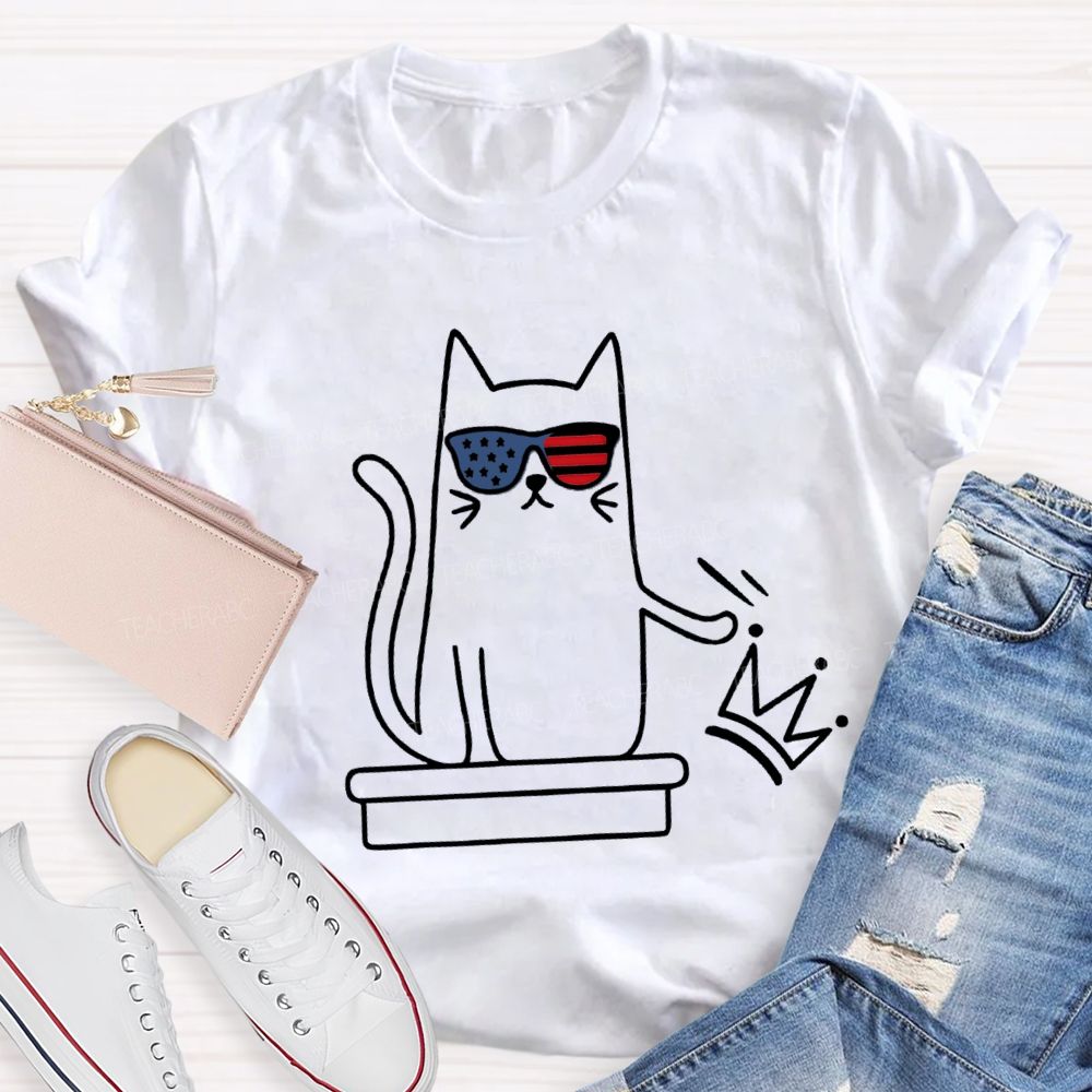 No Kings In America Cute Cat T-shirt