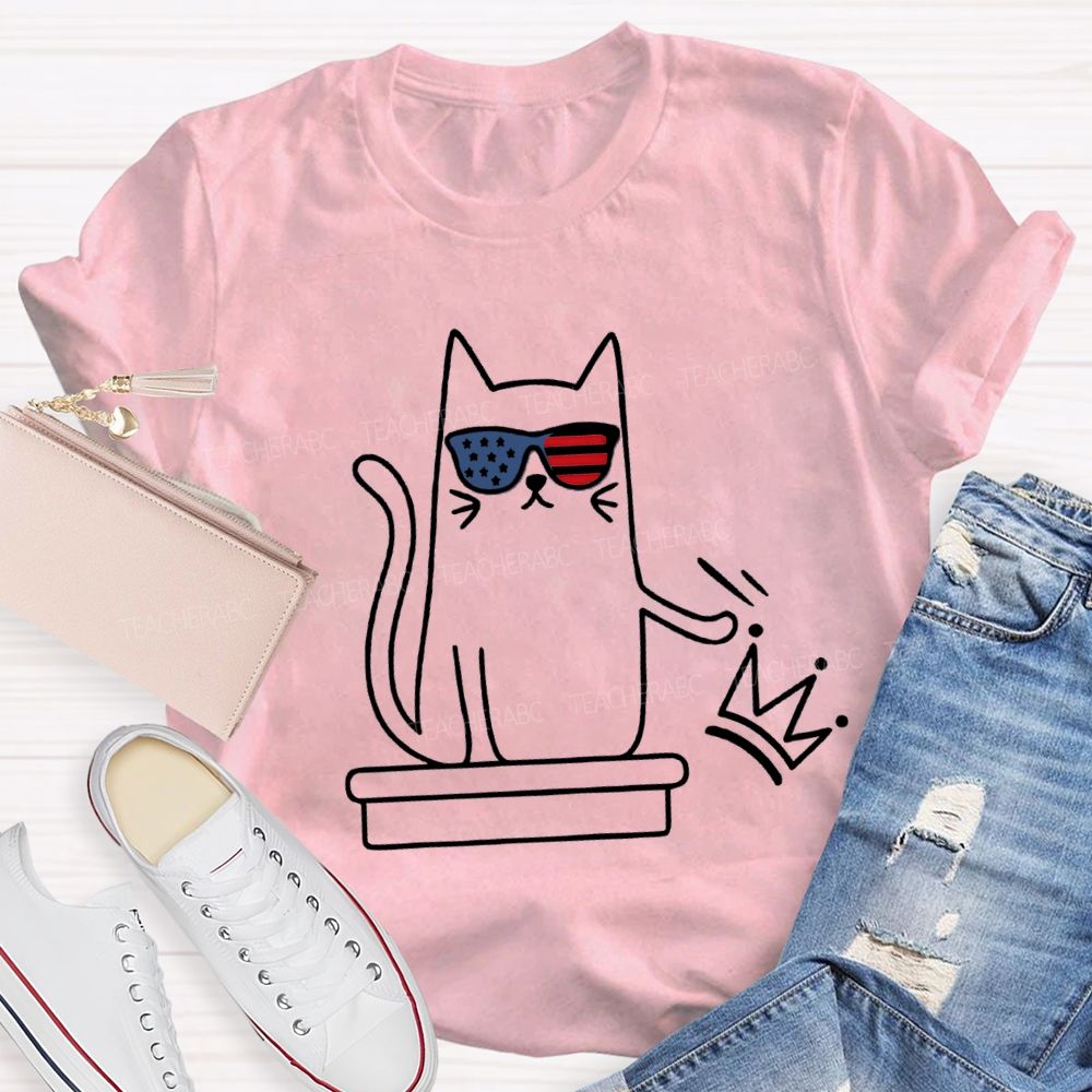 No Kings In America Cute Cat T-shirt
