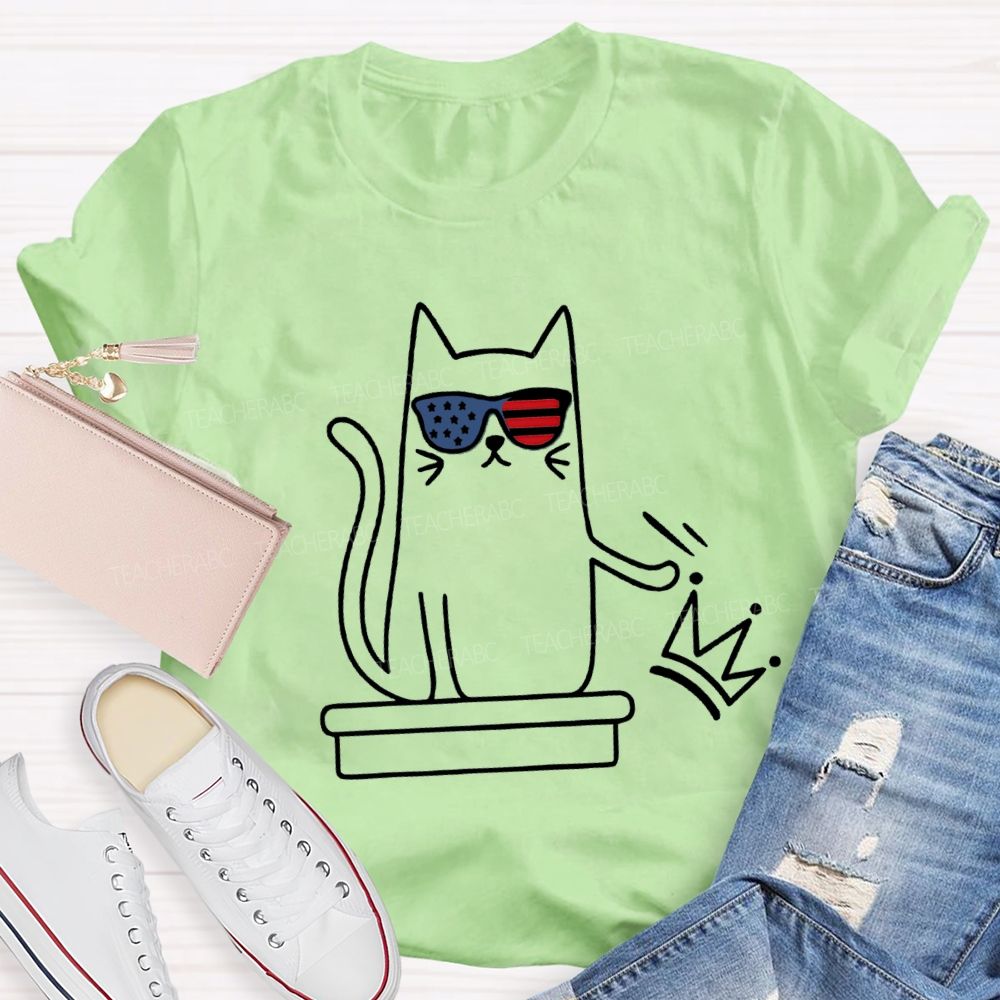 No Kings In America Cute Cat T-shirt