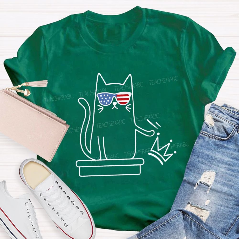 No Kings In America Cute Cat T-shirt