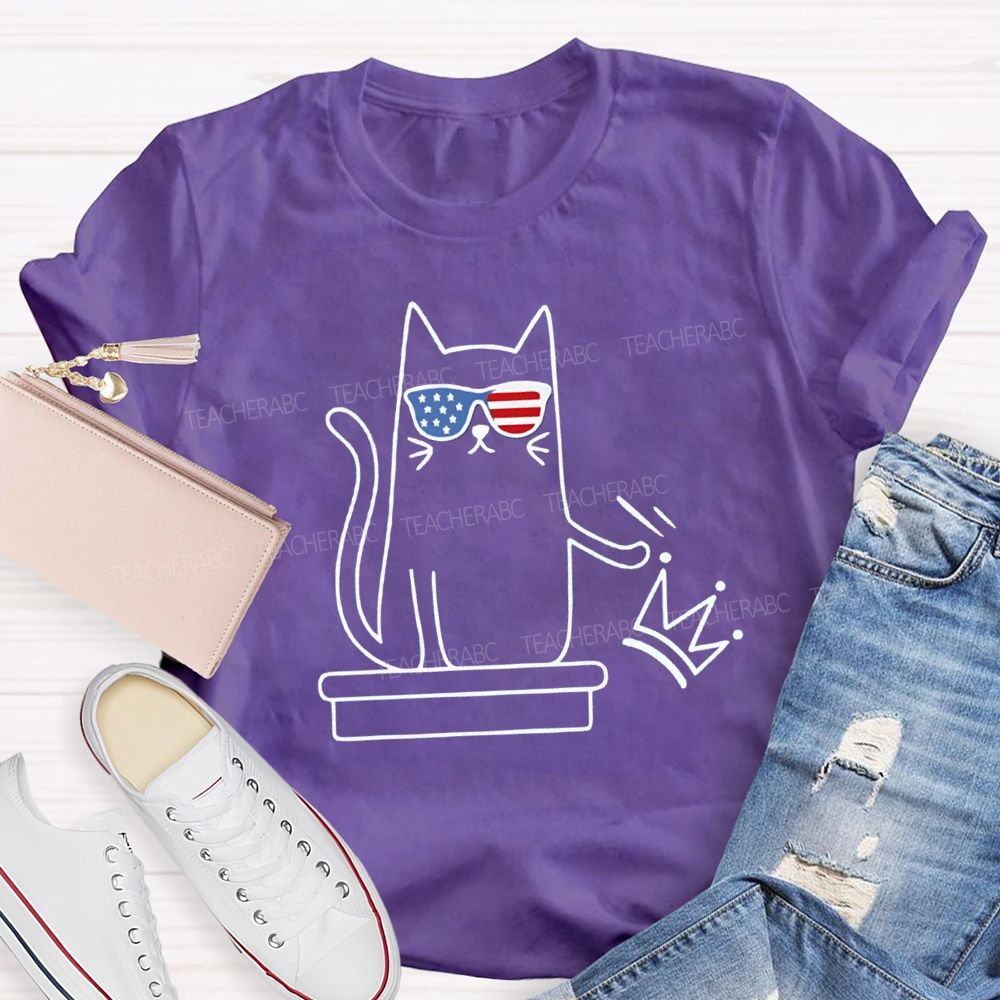 No Kings In America Cute Cat T-shirt