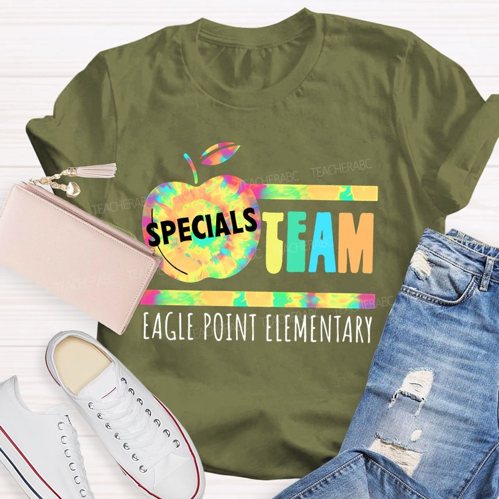 Personalized School  Name  Specials Team  Teacher T-shirt