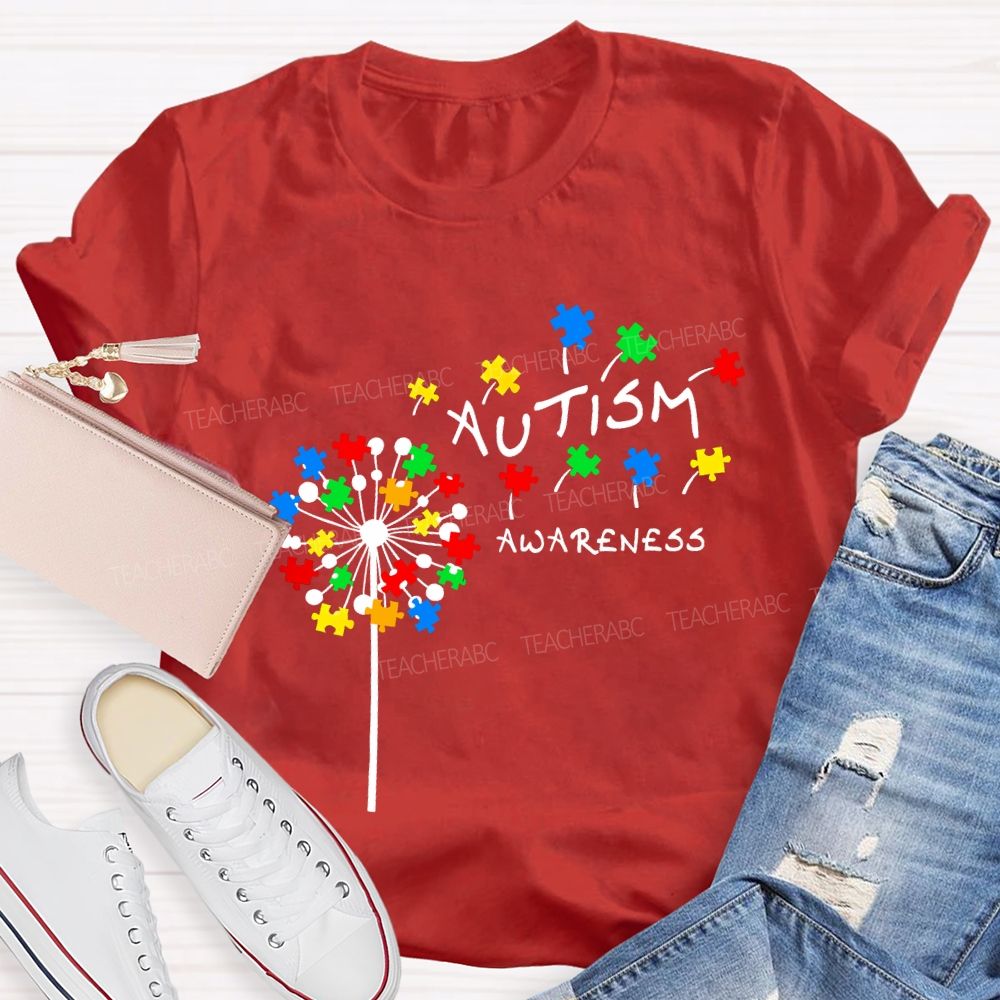 Autism Awareness Like A Flying Dandelion T-shirt