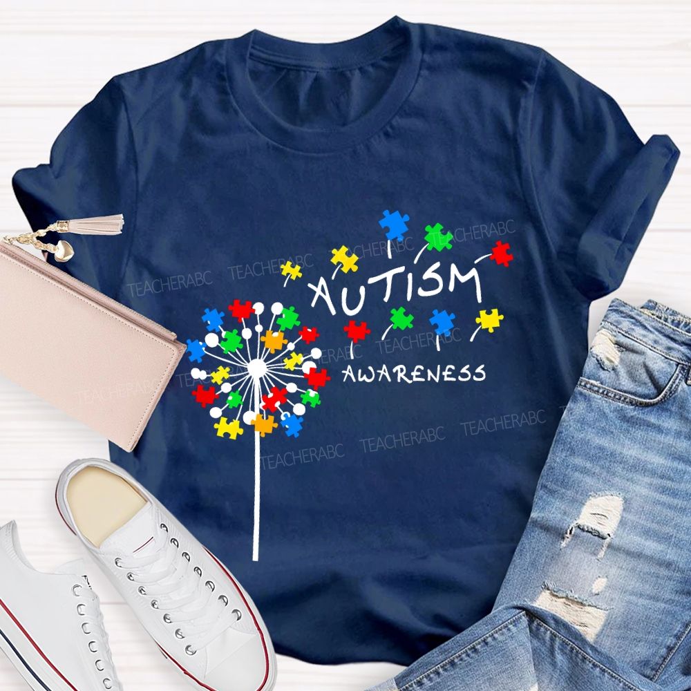 Autism Awareness Like A Flying Dandelion T-shirt