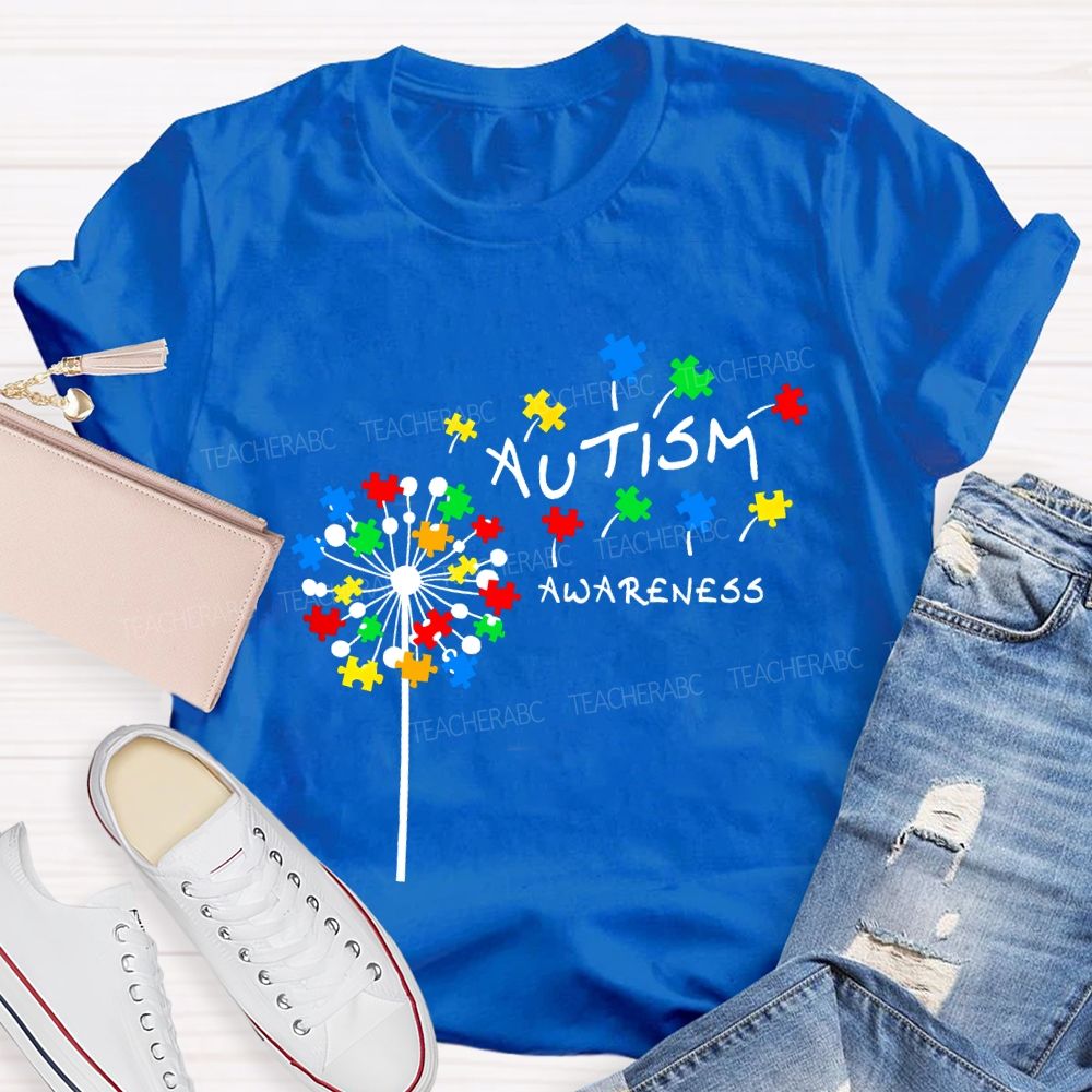 Autism Awareness Like A Flying Dandelion T-shirt