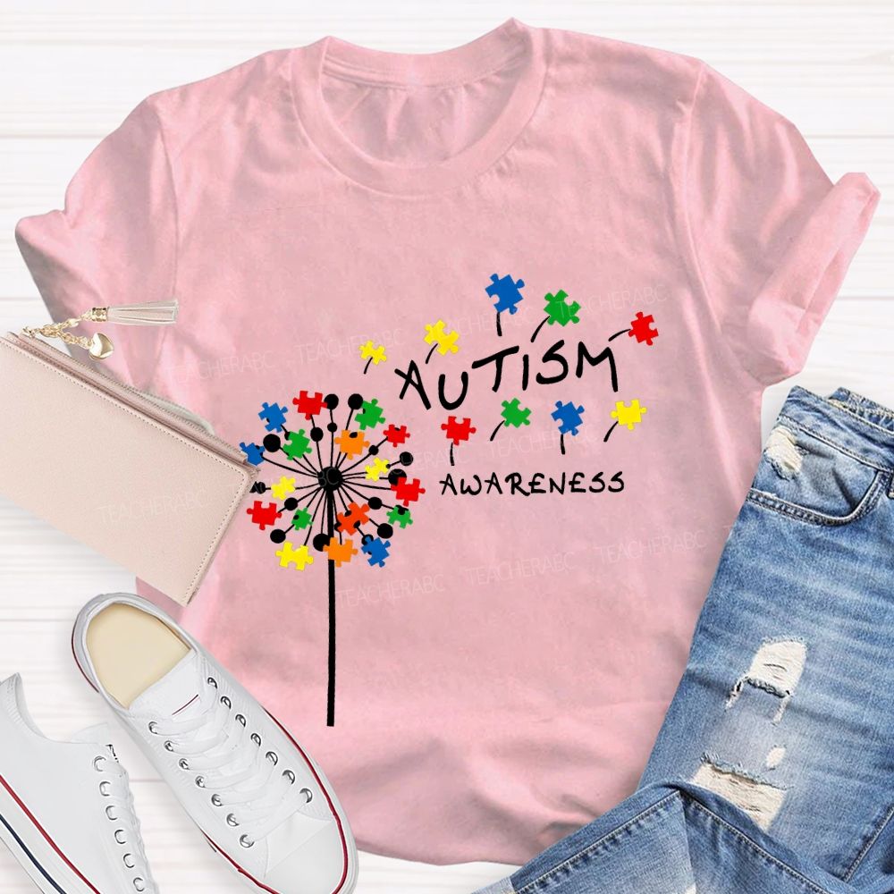 Autism Awareness Like A Flying Dandelion T-shirt