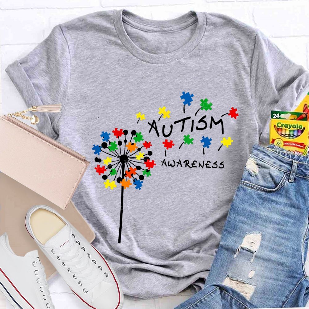 Autism Awareness Like A Flying Dandelion T-shirt