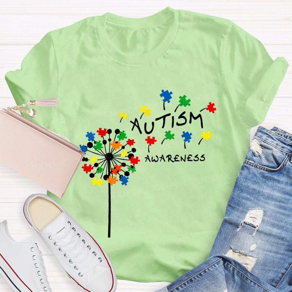 Autism Awareness Like A Flying Dandelion T-shirt