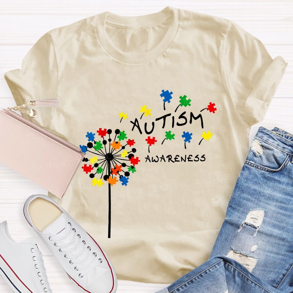 Autism Awareness Like A Flying Dandelion T-shirt