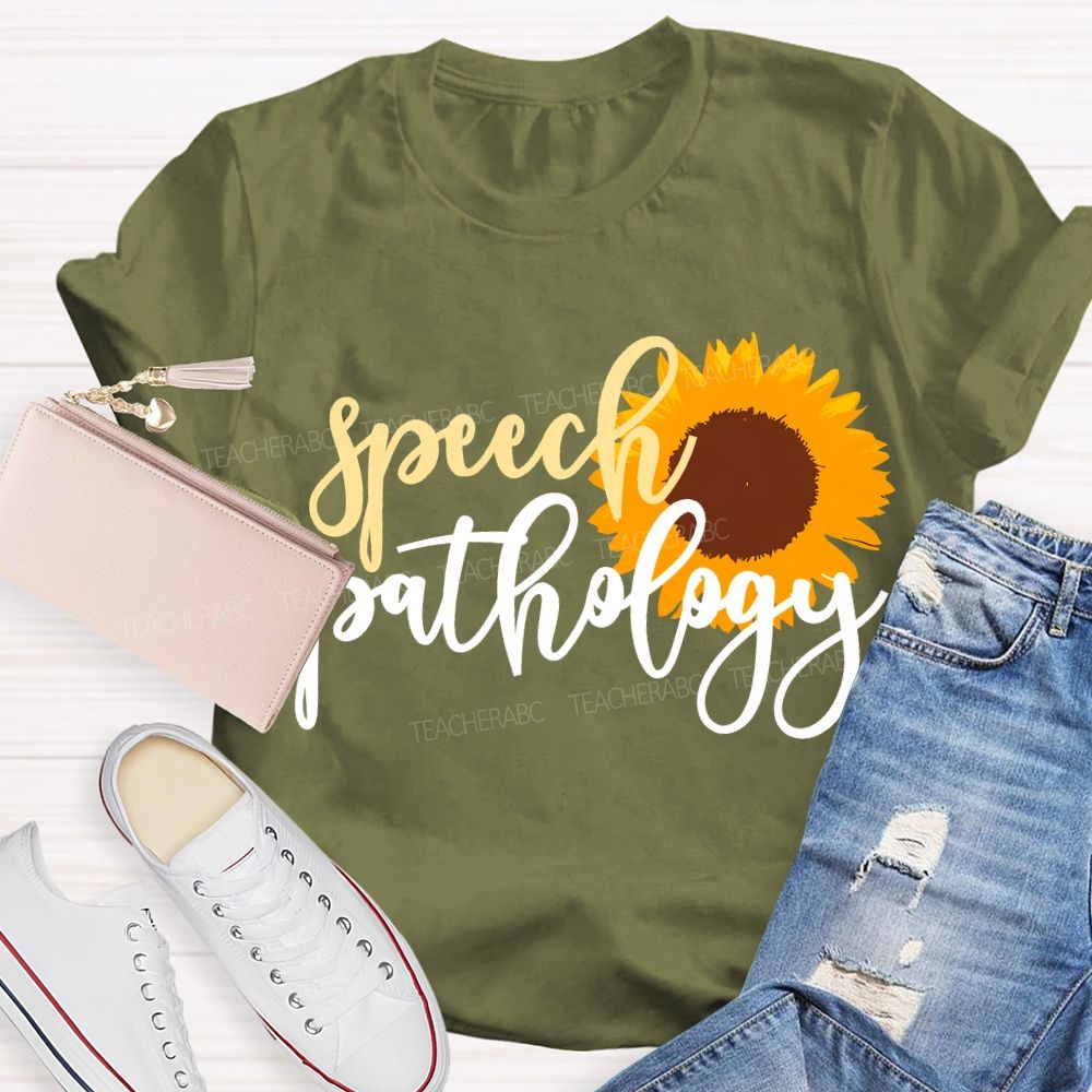 Speech Pathology And Sunflowers Special Education T-shirt