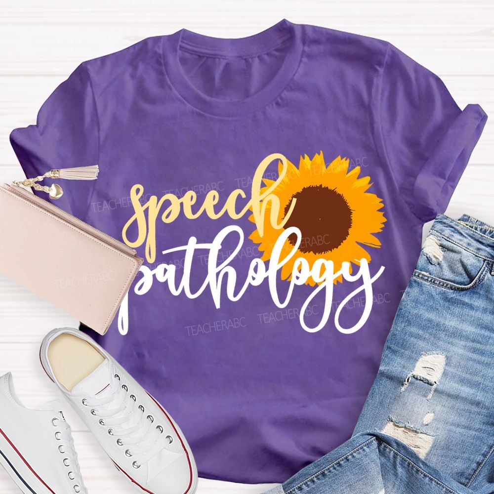 Speech Pathology And Sunflowers Special Education T-shirt