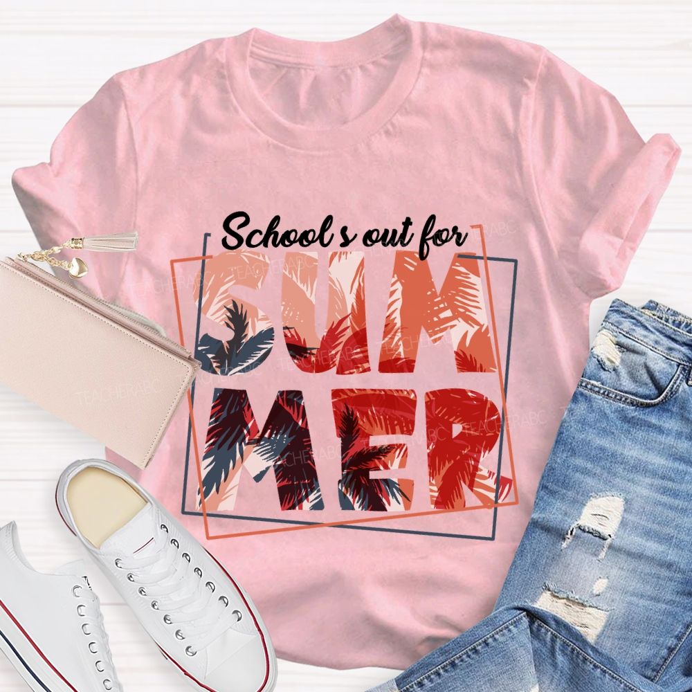 School's Out For Summer Entering Vacation Mode Teacher T-Shirt