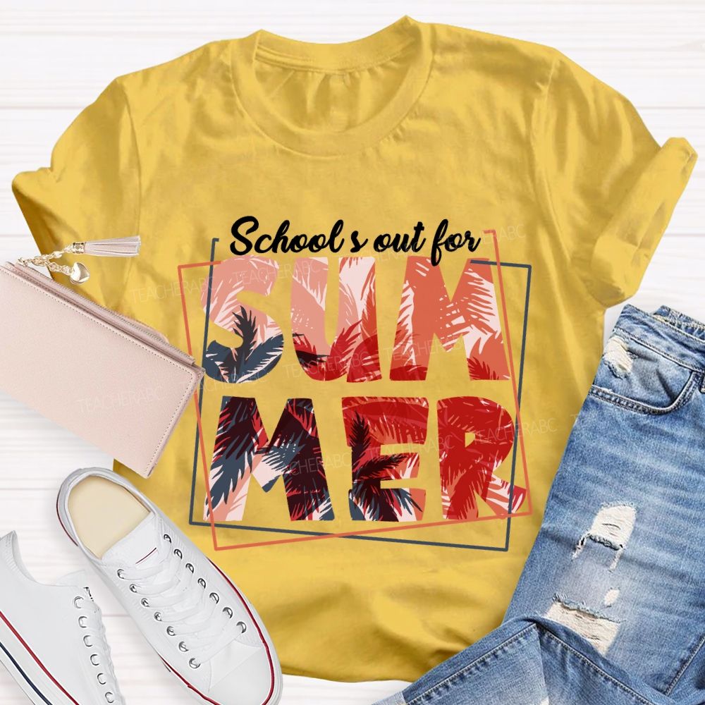 School's Out For Summer Entering Vacation Mode Teacher T-Shirt