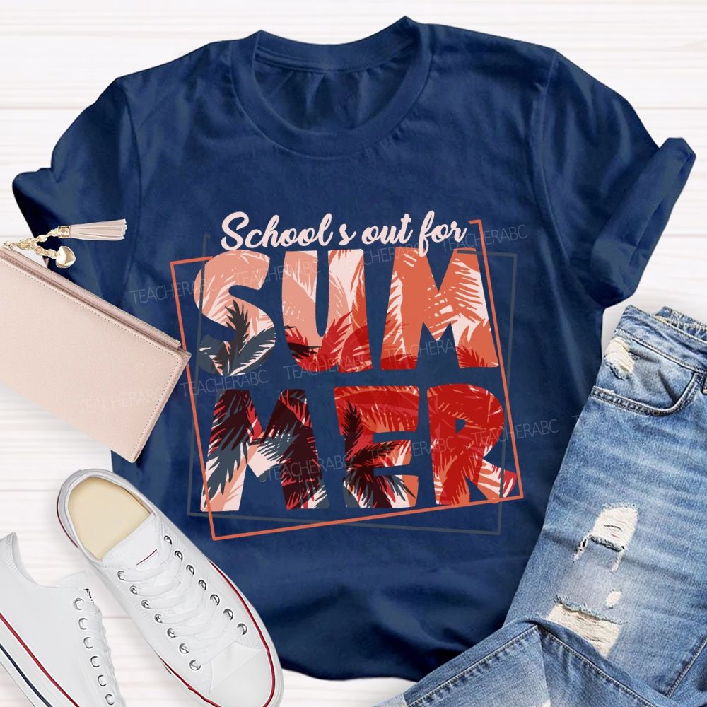 School's Out For Summer Entering Vacation Mode Teacher T-Shirt