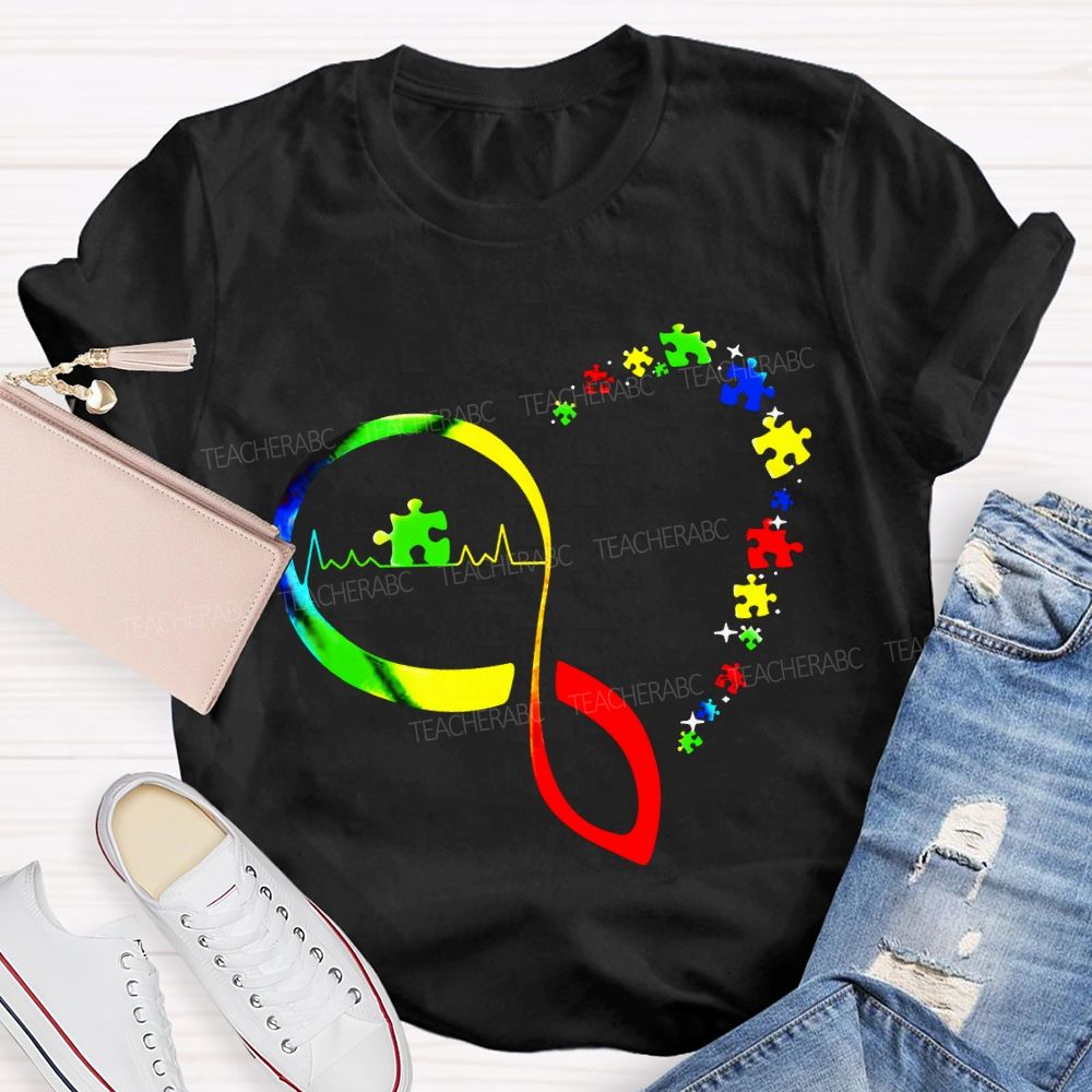 Autism Awareness Infinity Symbol And Heart T-shirt