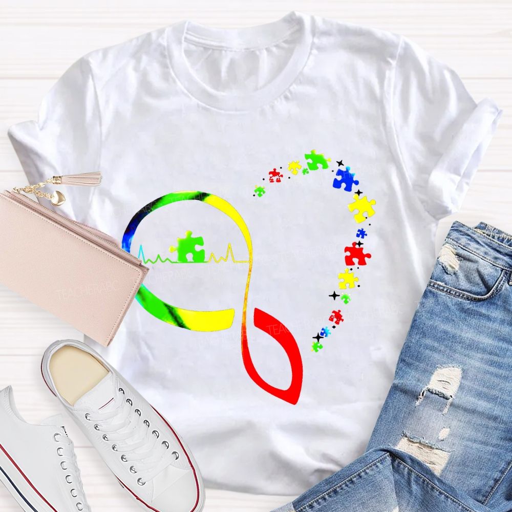 Autism Awareness Infinity Symbol And Heart T-shirt