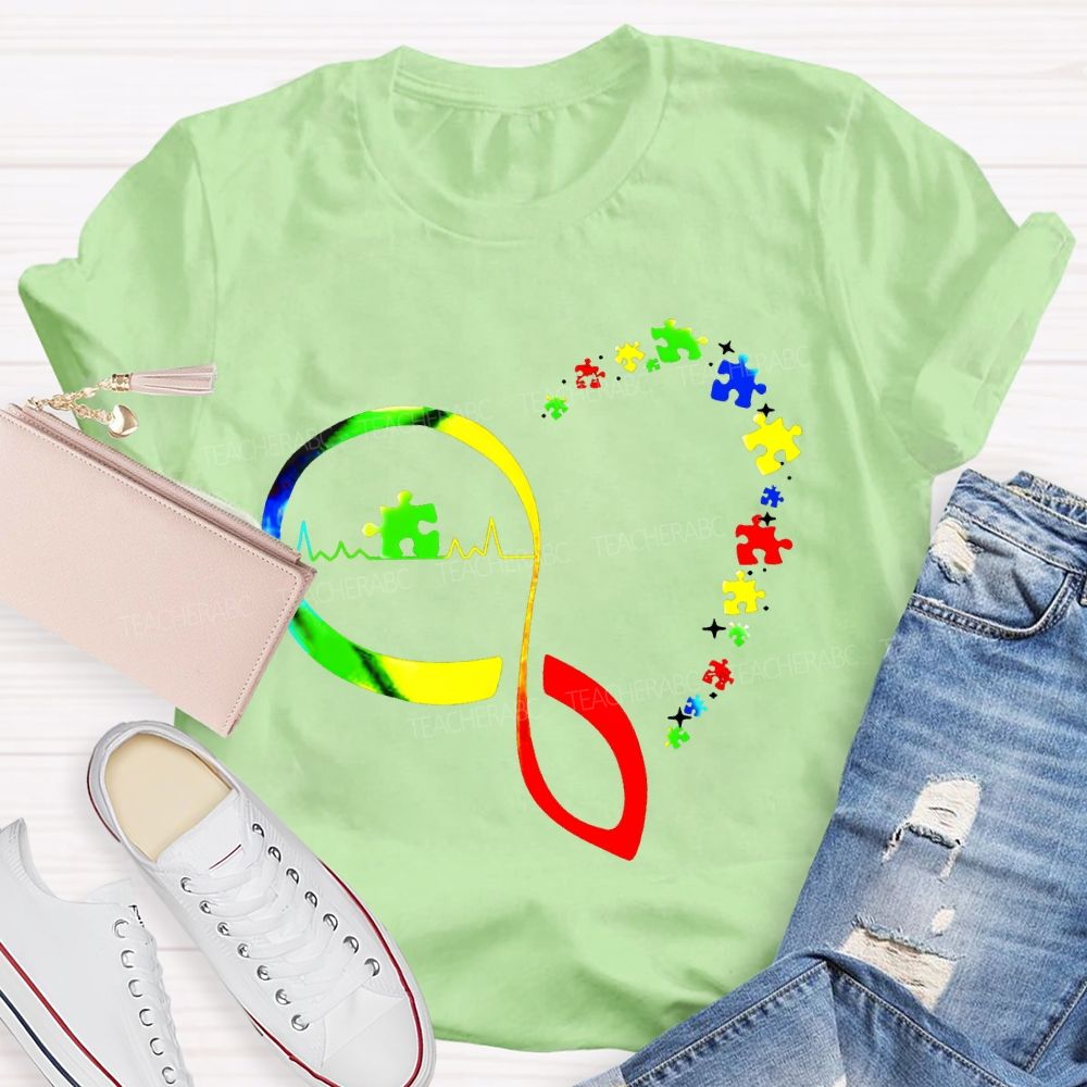 Autism Awareness Infinity Symbol And Heart T-shirt