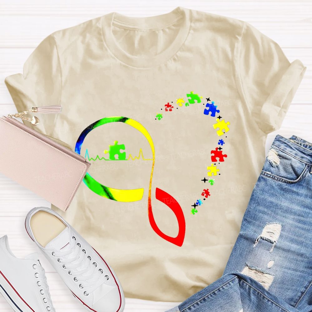 Autism Awareness Infinity Symbol And Heart T-shirt