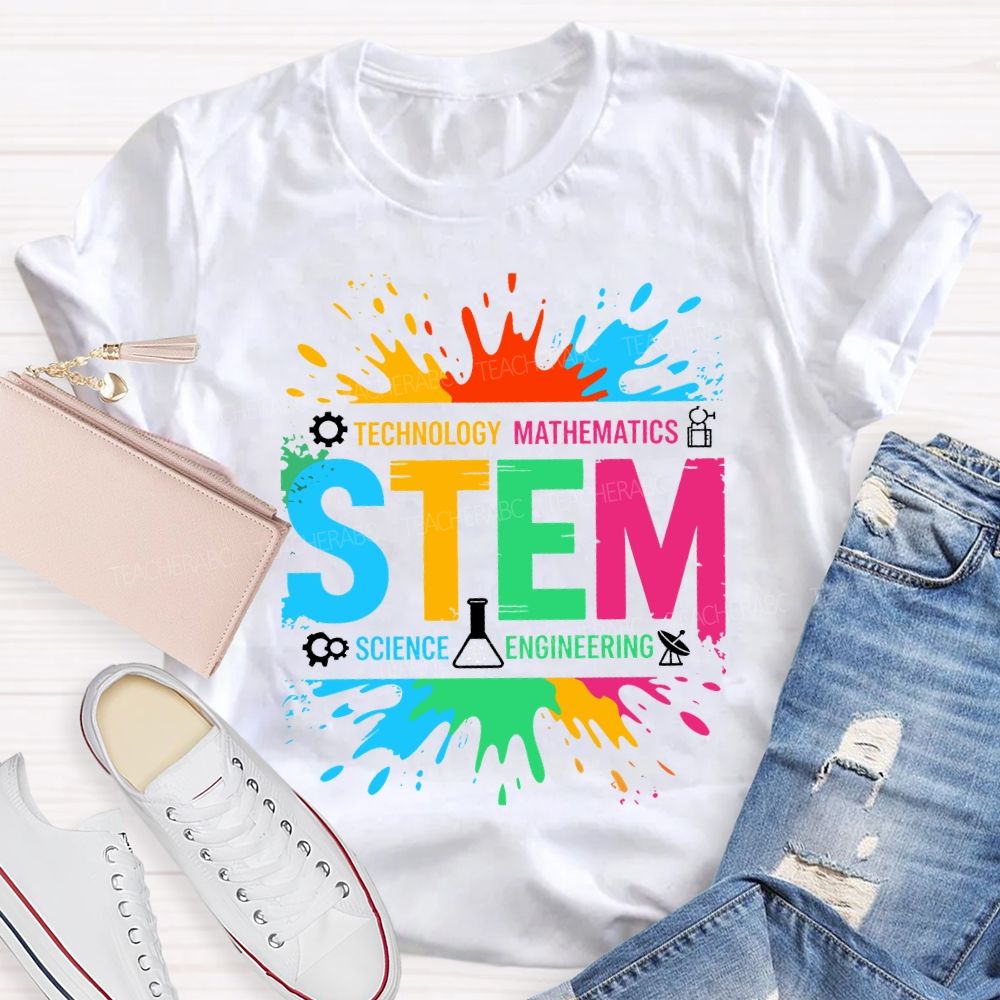 Stem Science Technology Math Engineering Teacher T-shirt