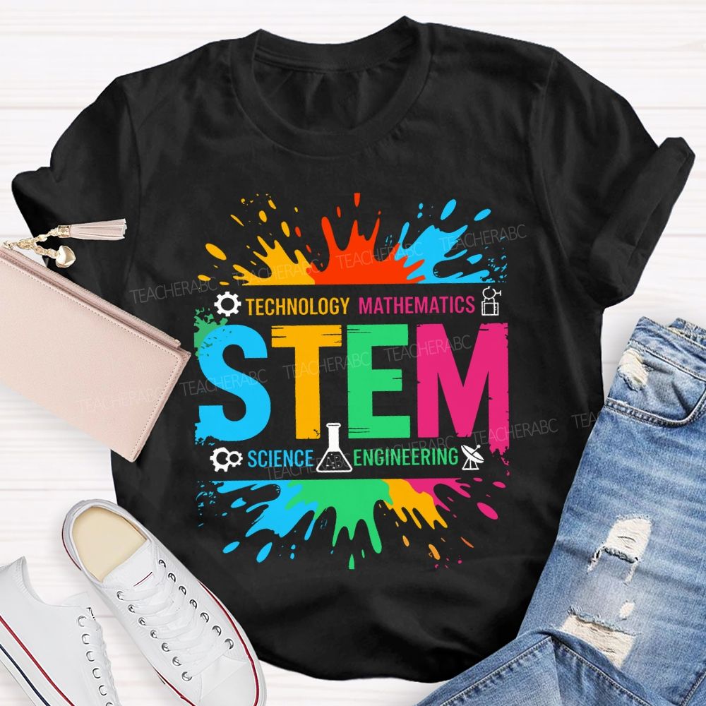 Stem Science Technology Math Engineering Teacher T-shirt