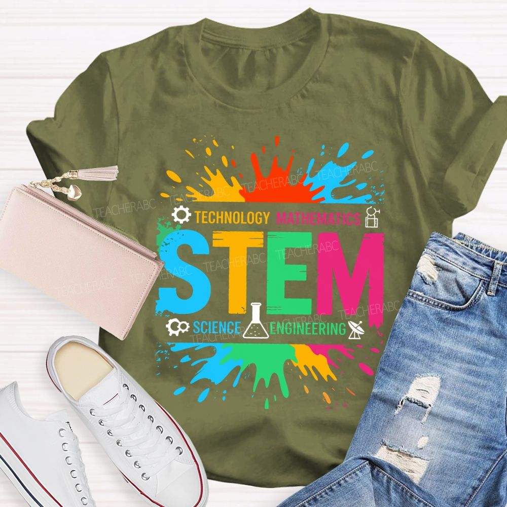 Stem Science Technology Math Engineering Teacher T-shirt