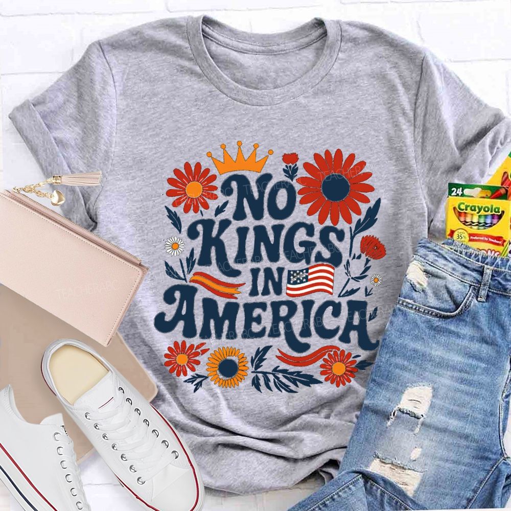 No Kings In America Floral T-shirt