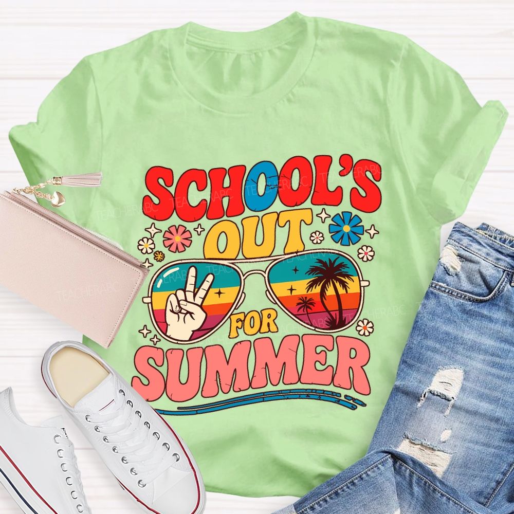 School's Out For Summer Vacation Vibes Teacher T-shirt