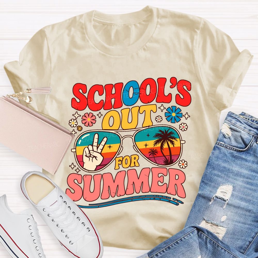 School's Out For Summer Vacation Vibes Teacher T-shirt