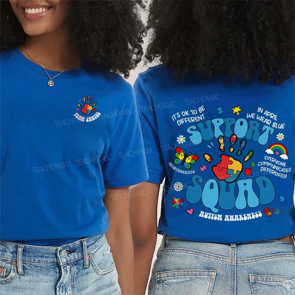 Personalized Name It'S Ok To Be Different Autism Awareness Double Printed T-shirt