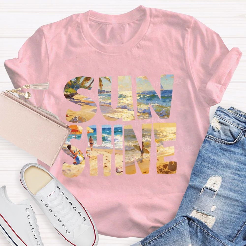 Sun Shine Summer Vacation Teacher T-shirt