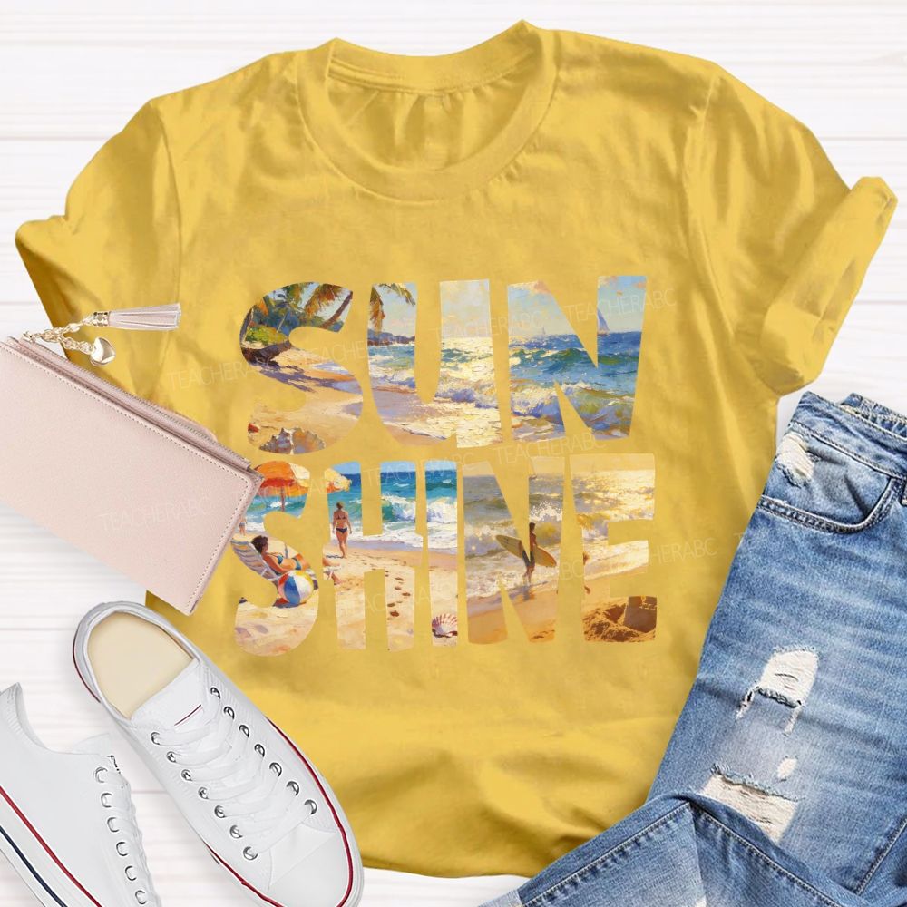 Sun Shine Summer Vacation Teacher T-shirt