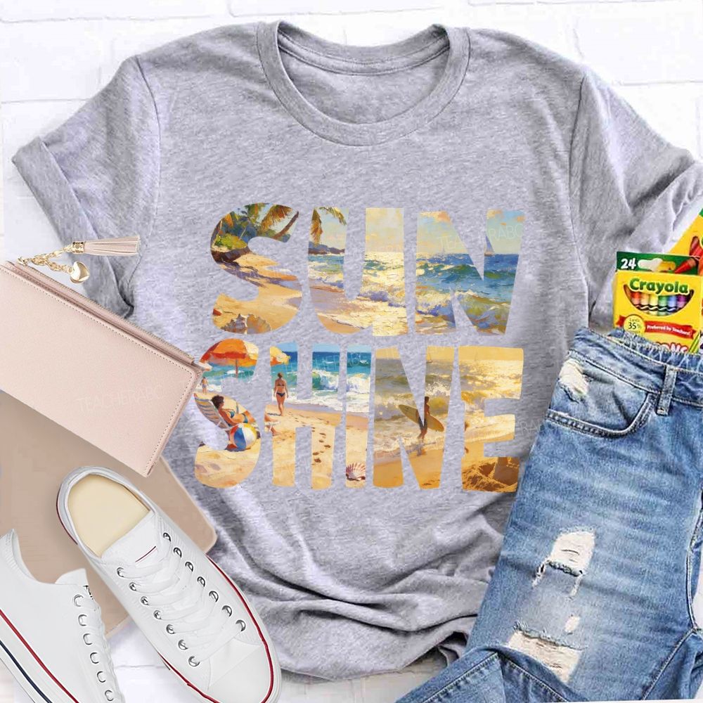 Sun Shine Summer Vacation Teacher T-shirt