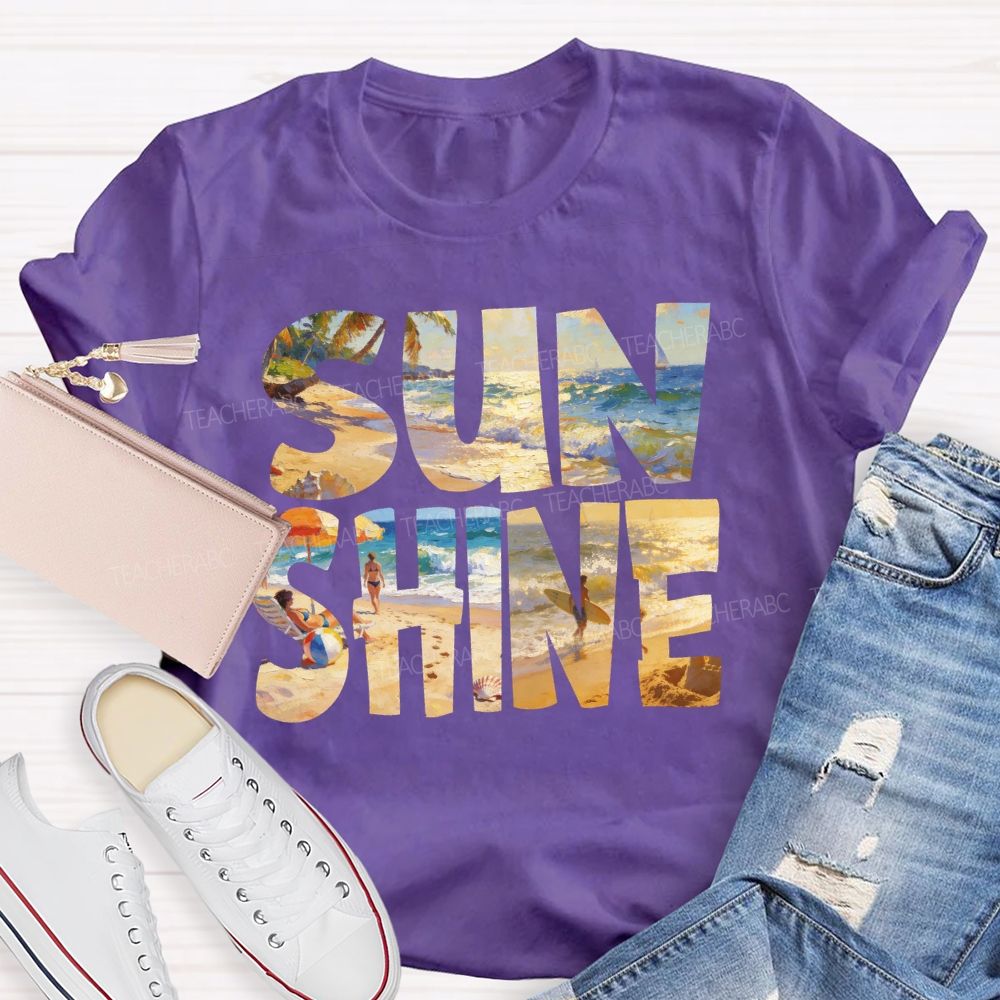 Sun Shine Summer Vacation Teacher T-shirt