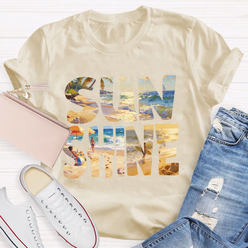 Sun Shine Summer Vacation Teacher T-shirt